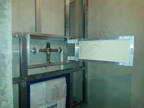 Люк под плитку Нажимной Секрет-Лайт 350*650 Люк под плитку Нажимной Секрет-Лайт 350*650