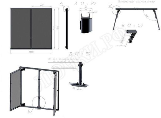 Люк под плитку Нажимной Секрет-Лайт 350*650 Люк под плитку Нажимной Секрет-Лайт 350*650