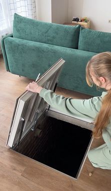 Напольный люк Самоподъемный Невидимка уголок 1000*1200 Напольный люк Самоподъемный Невидимка уголок 1000*1200